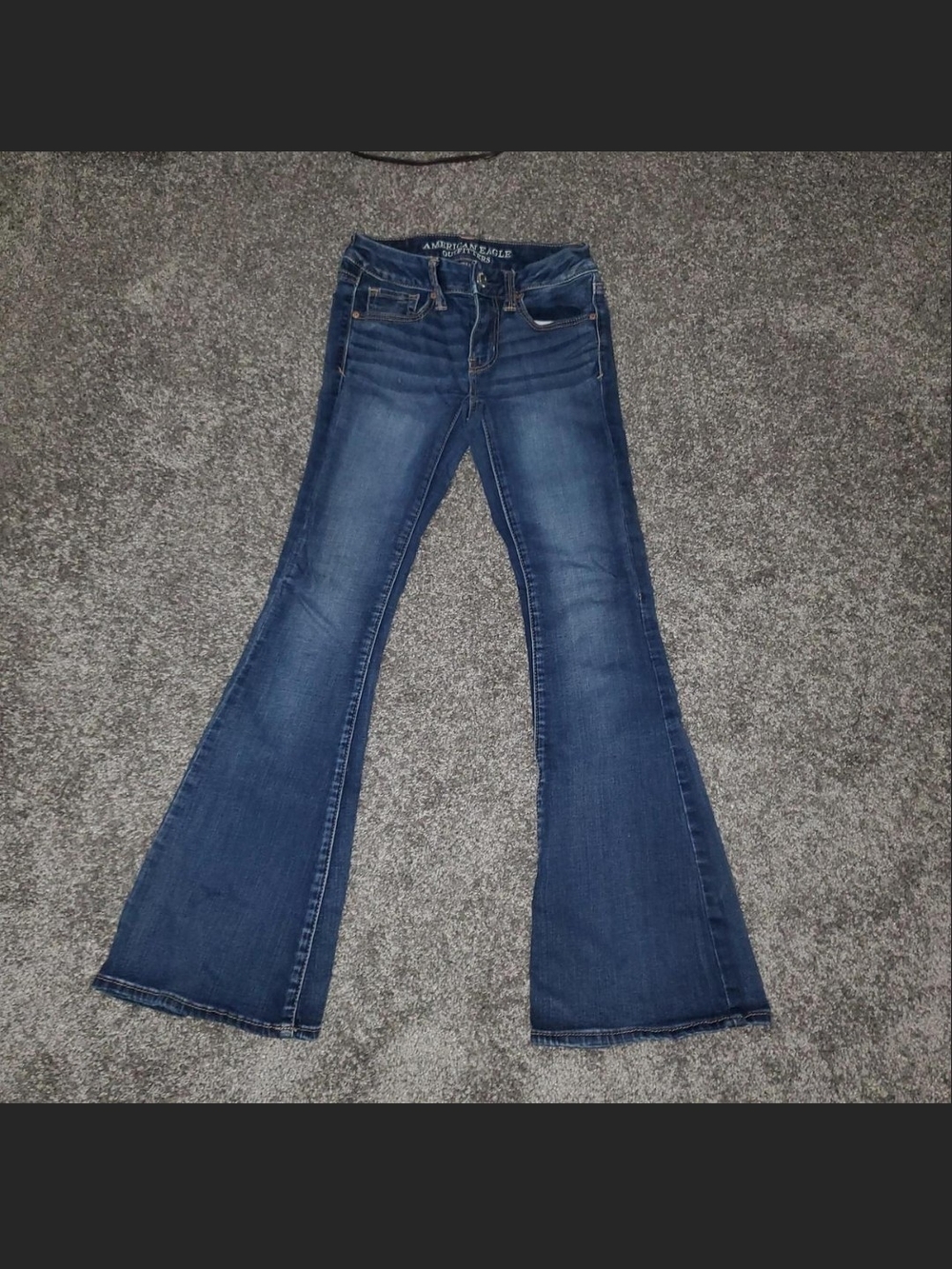 American Eagle boho flare jeans. Women's size 00 SHORT